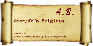 Adorján Brigitta névjegykártya